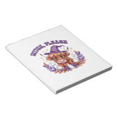 Witch Please Highland Cow Halloween ノートパッド (アングル)