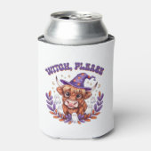 Witch Please Highland Cow Halloween 缶クーラー (缶正面)