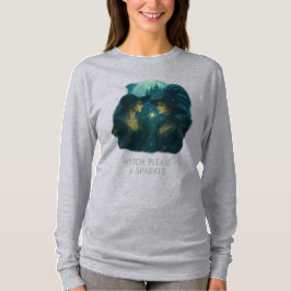 Witch Please, I Sparkle (グレー)スリーブ Tシャツ