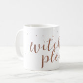 Witch Please Mug | Funny Minimalist Halloween Cup コーヒーマグカップ (正面左)