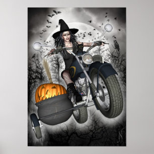Witch Poster - Biker Witch ポスター