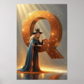 Witch Queen – Halloween Alphabet Wall Art Poster ポスター (正面)