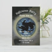 Witch Riding Broomstick Halloween  招待状 (スタンド正面)