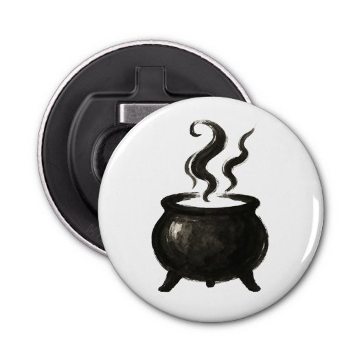 Witch’s Brew – Minimalist Halloween Cauldron on  栓抜き (正面)