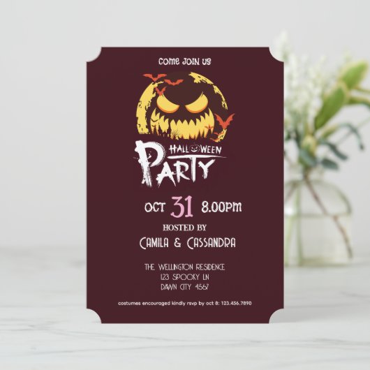 Witch’s Fur-miliar Halloween Party 招待状 (スタンド正面)