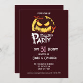 Witch’s Fur-miliar Halloween Party 招待状 (正面/裏面)