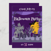 Witch’s Fur-miliar Halloween Party 招待状 (正面/裏面)