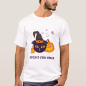 Witch’s Fur-miliar Halloween Tシャツ (正面)