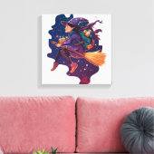 Witch�s Potion Delivery キャンバスプリント (インサイチュ (リビング))