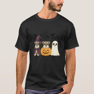 Witch Schnauzer Halloween Schnauzer Dog Mom Dog Lo Tシャツ