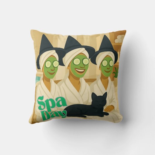 Witch Spa Day Funny Humor  クッション (裏面)