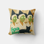 Witch Spa Day Funny Humor クッション (正面)
