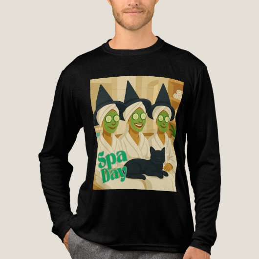 Witch Spa Day Funny Humor  トライブレンドＴシャツ (正面)