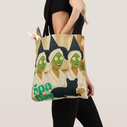 Witch Spa Day Funny Humor トートバッグ (クローズアップ)