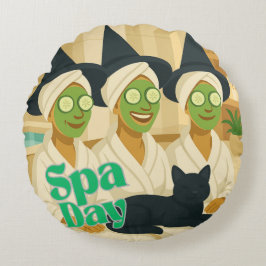 Witch Spa Day Funny Humor  ラウンドクッション