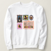 Witch Stamps Women’s Halloween Sweatshirt | Cozy  スウェットシャツ (デザイン正面)