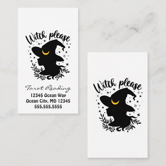 Witch Tarot Reading Business Card 名刺 (正面/裏面)