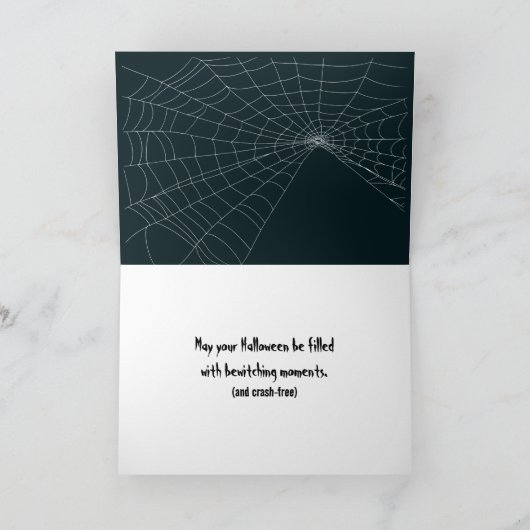 Witch Texting While Flying On a Broom カード (内部)