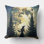 Witch Under Full Moon Enchanted Night クッション (正面)