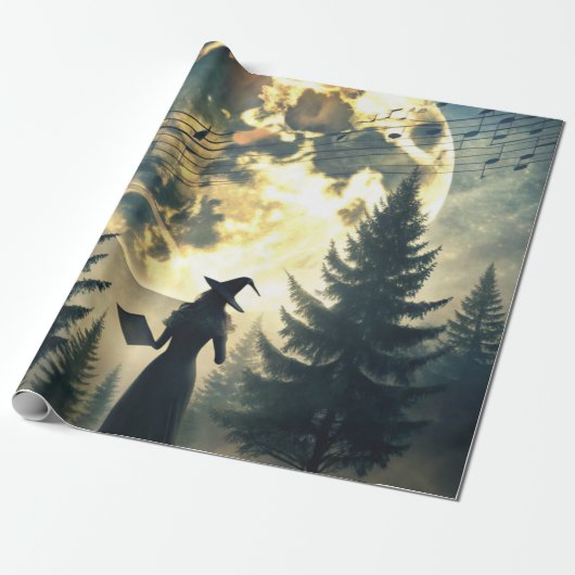 Witch Under Full Moon Enchanted Night ラッピングペーパー (アンロールド)