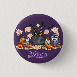 “Witch Venezolana” – Humor y Magia 缶バッジ