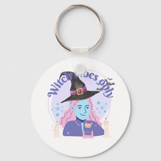 Witch Vibes Only Aesthetic Keychain キーホルダー (正面)