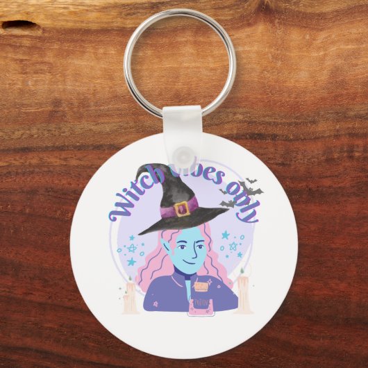 Witch Vibes Only Aesthetic Keychain キーホルダー (正面)