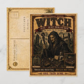 Witch, Vintage Circus Monster ポストカード (正面/裏面)
