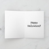 Witch w/Jack O'Lantern 5"x 7"折り畳みカード カード (内部)