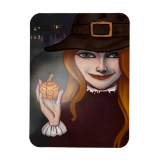 Witch w/Jack O'Lantern Magnet マグネット