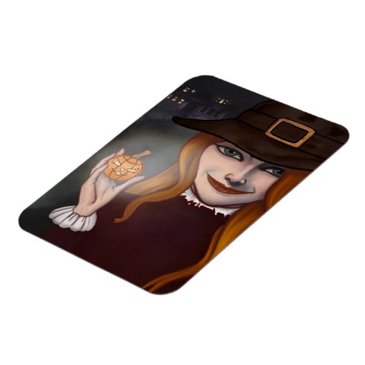 Witch w/Jack O'Lantern Magnet マグネット (左側)