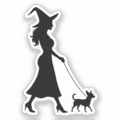 Witch Walking Chihuahua  シール (正面)