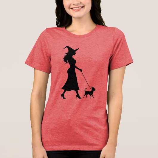 Witch Walking Chihuahua トライブレンドTシャツ (正面)