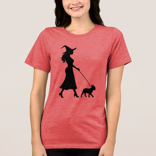 Witch Walking Frenchie トライブレンドＴシャツ (正面)