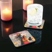 Witch Way Halloween Art by Molly Harrison コースター