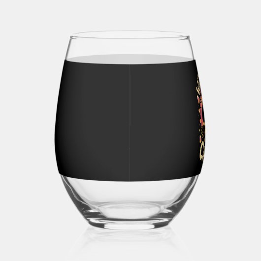 Witch Way to the Candy Halloween T-shirt ステムなしワイングラス (右)