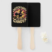 Witch Way to the Candy Halloween T-shirt ハンドファン (正面&裏面)