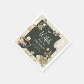 Witch Way to the Party' Kids Halloween Birthday スタンダードカクテルナプキン (角)