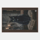 Witch with Black Cat - decoupage paper - Wrapping ラッピングペーパーシート (正面2)