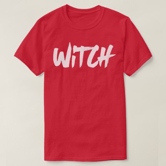 Witch Word Wiccan Religion Spellcaster Tシャツ (デザイン正面)
