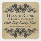 Witchcraftスペルキットと供給ラベル スクエアシール (正面)