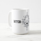 Witchcraft Bull Skull Halloween コーヒーマグカップ (正面左)