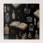 Witchcraft Potion Pattern – Halloween Magic ジグソーパズル (縦)
