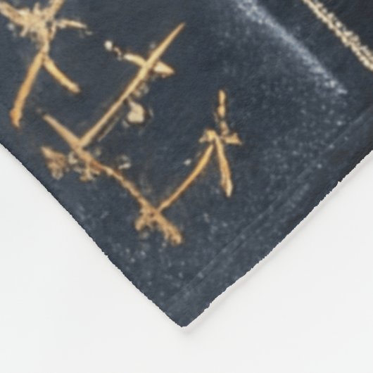 Witchcraft Potion Pattern – Halloween Magic フリースブランケット (角)