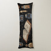 Witchcraft Potion Pattern – Halloween Magic ボディピロー (裏面 (縦))