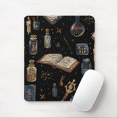 Witchcraft Potion Pattern – Halloween Magic マウスパッド (マウス)