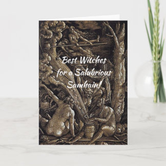 Witches 最高の  Halloweenハロウィンカード5x7 カード