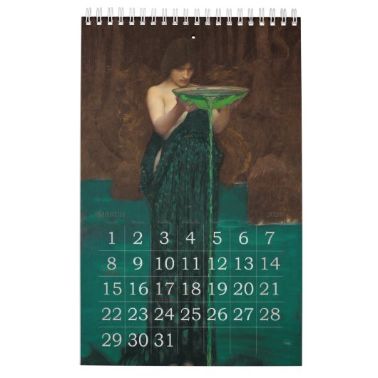 Witches and Sorcerers Classic Art Calendar カレンダー (3月 2026)