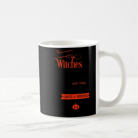 Witches, Black Cats, And Moon Halloween コーヒーマグカップ (右)