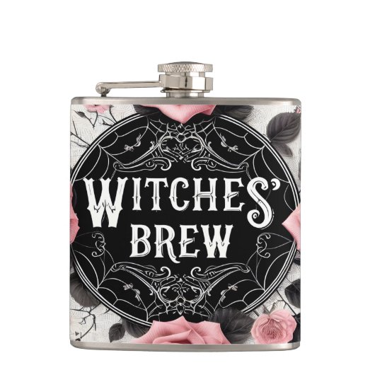 Witches’ Brew Gothic Floral Design フラスク (正面)